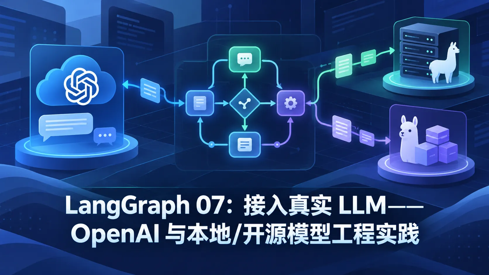 LangGraph 07:接入真实 LLM——OpenAI 与本地/开源模型工程实践