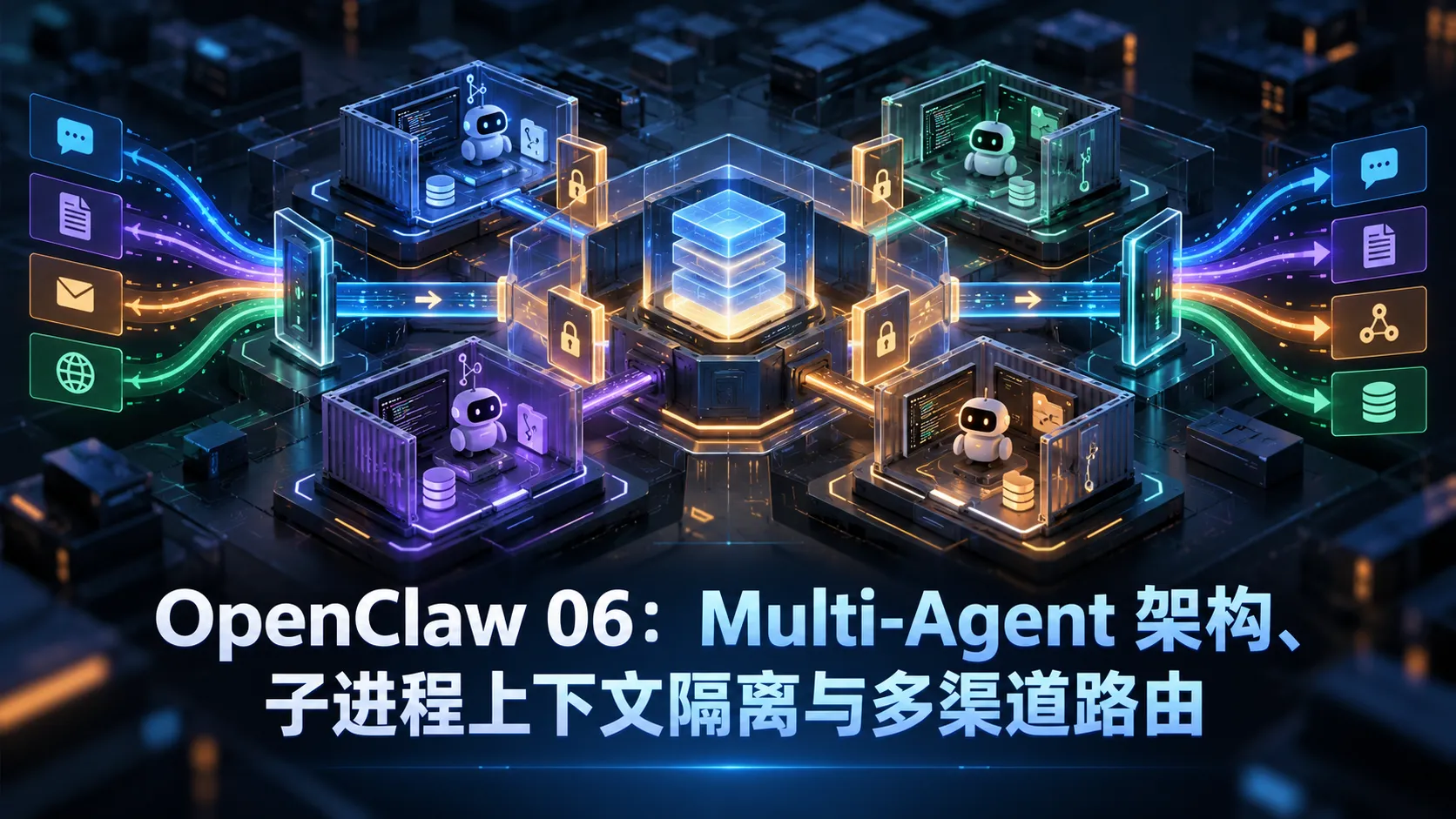 OpenClaw 06:Multi-Agent 架构、子进程上下文隔离与多渠道路由