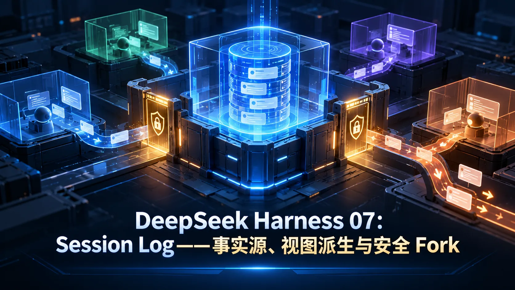 DeepSeek Harness 07:Session Log——事实源、视图派生与安全 Fork