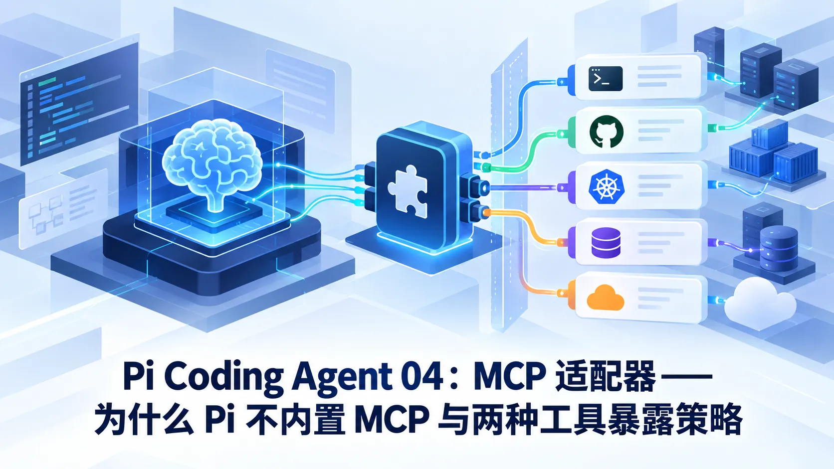 Pi Coding Agent 04:MCP 适配器——为什么 Pi 不内置 MCP 与两种工具暴露策略