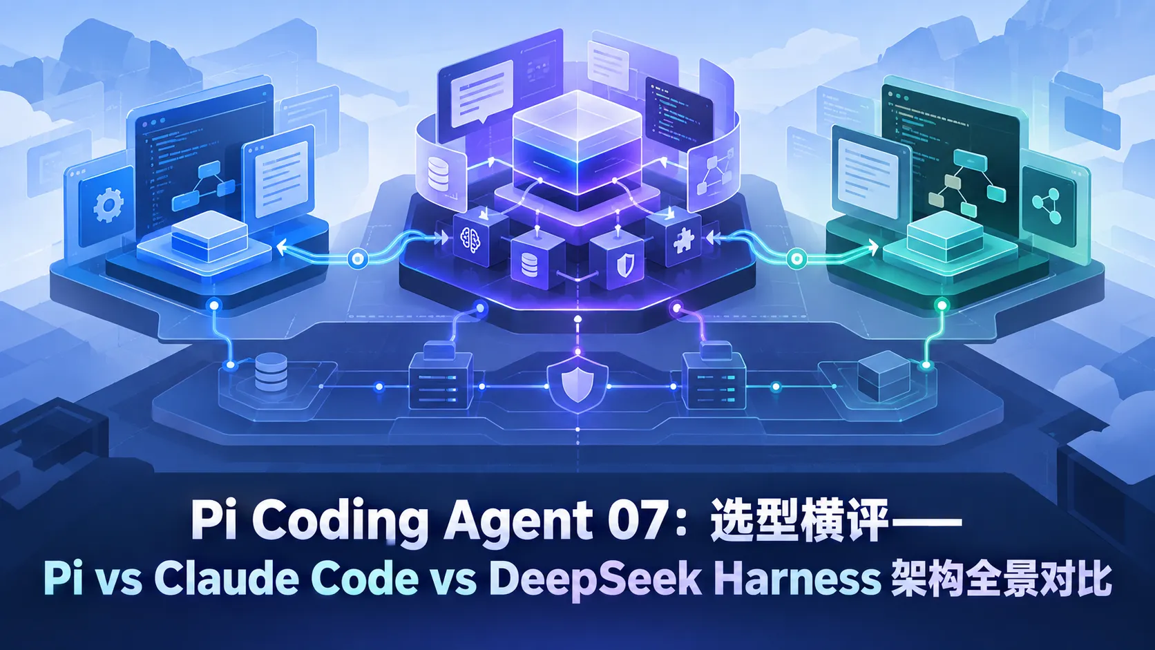 Pi Coding Agent 07:选型横评——Pi vs Claude Code vs DeepSeek Harness 架构全景对比